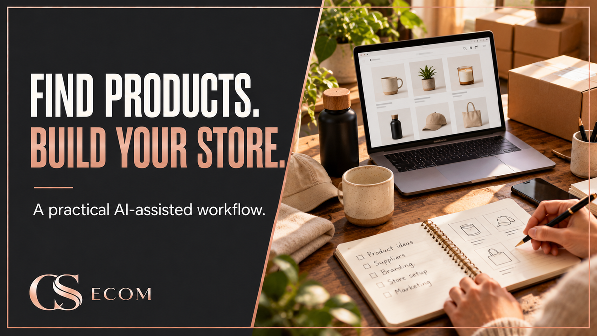 AI store building with AutoDS, Teemdrop & DropSure: find products and sell them — CS Ecom