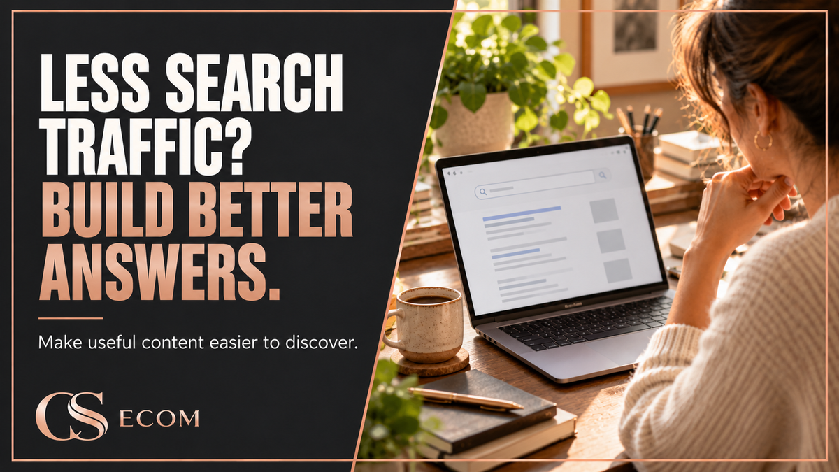 Google's AI Overviews ate your traffic — here's the AEO fix — CS Ecom