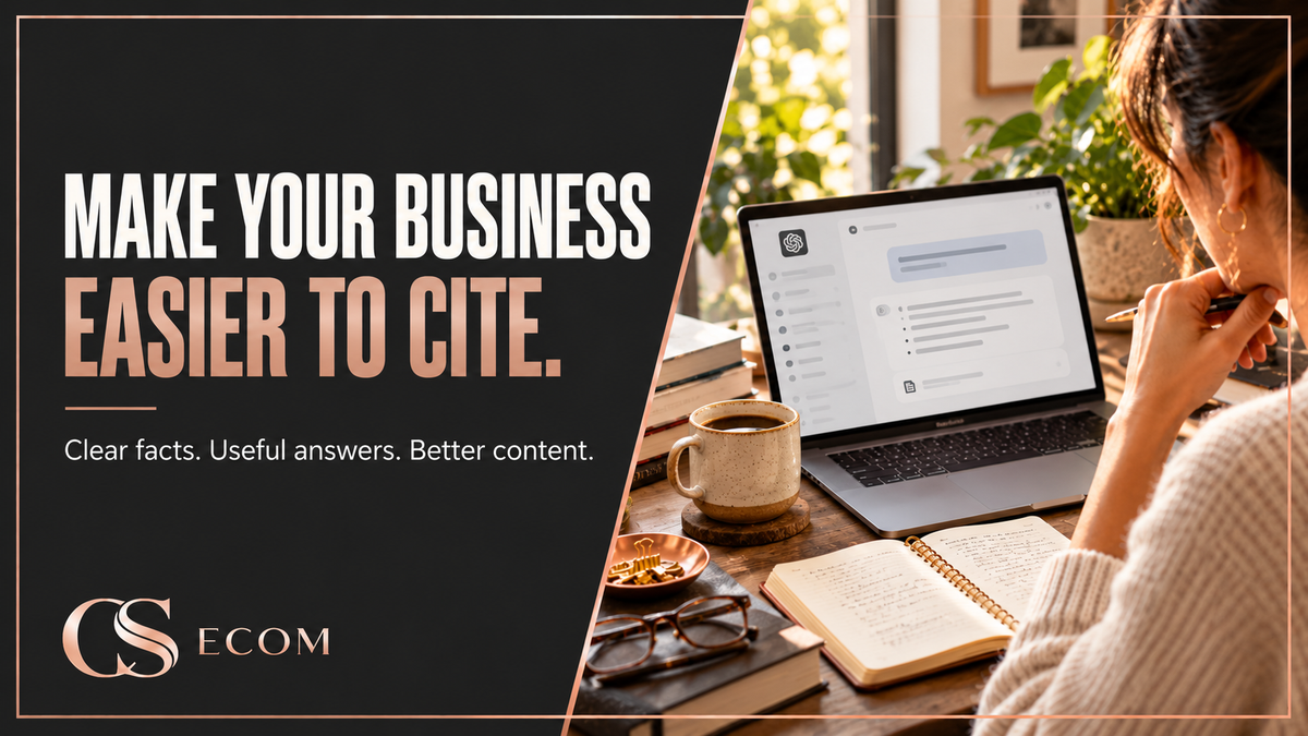 How to get your store cited by ChatGPT, Claude, and Perplexity — CS Ecom