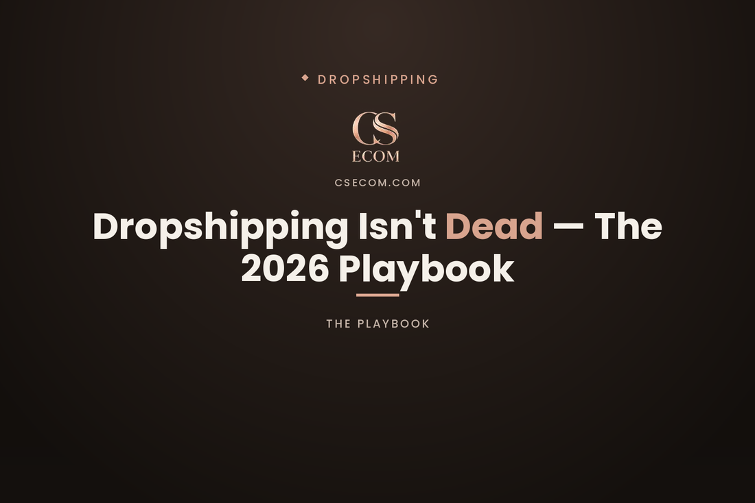CS Ecom article cover — Dropshipping isn't dead: the 2026 playbook