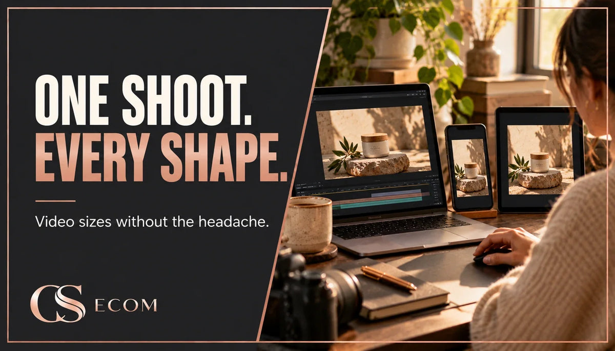 CS Ecom guide: One shoot. Every shape. Landscape, vertical and square video compositions.